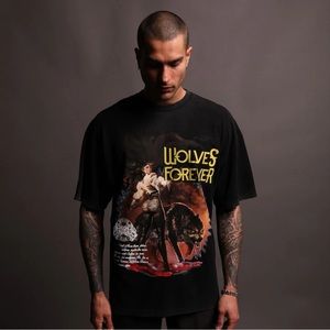 Darc Sport "A Woman Scorned Premium Vintage" Oversized T Shirt In Black